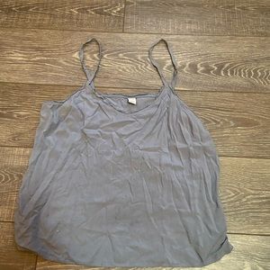 Bluish Gray Large Flowy Tank Top